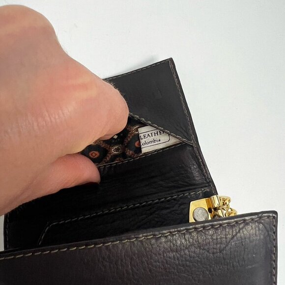 Genuine Leather Small Dark Brown Key Holder Wallet Unisex - Picture 11 of 16